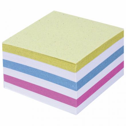 Блок для записей STAFF непроклеенный, куб 9х9х5 см, цветной, чередование с белым, 126365 Блок для записей STAFF непроклеенный, куб 9х9х5 см, цветной, чередование с белым, 126365