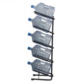 Стеллаж для воды Бридж-5 на 5 тар черный 370x450x1440 мм