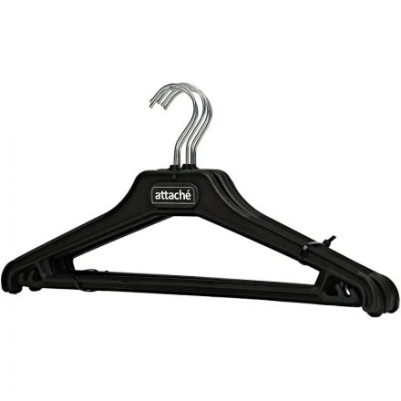 Вешалка-плечики VP_ для легк.одежды Attache,С025, пласт,чер,р.44-46, 5шт/уп