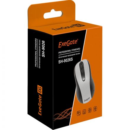 Мышь компьютерная ExeGate SH-9026S серебристая (EX264098RUS)