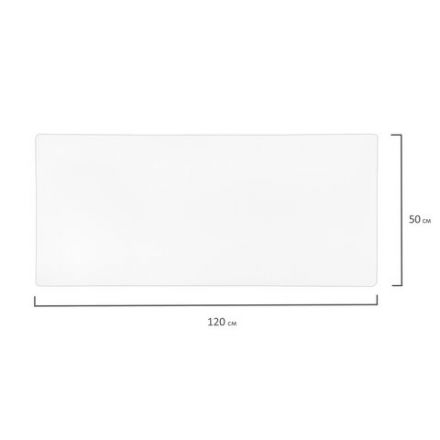 Коврик-подкладка настольный сверхпрочный 500х1200 мм, прозрачный, 1 мм, BRAUBERG, 237372