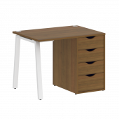 Home Office Стол письменный VR.SP-3-98.4.A Орех/Белый металл 980*720*750 Home Office Стол письменный VR.SP-3-98.4.A Орех/Белый металл 980*720*750