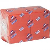 Салфетки бумажные Luscan Profi Pack 1-слойные 24х24 красные 400 штук в упаковке