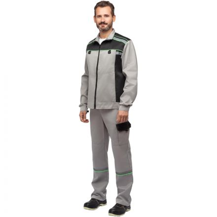 Костюм рабочий летний муж. л26-КПК сер/черн (р.56-58) 182-188