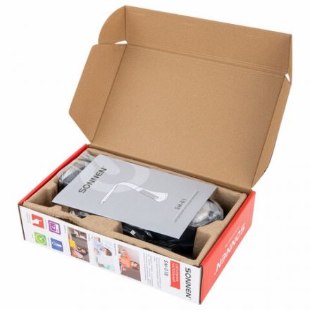 Настольная лампа / светильник SONNEN SM-01B на подставке, LCD-экран, СВЕТОДИОДНАЯ, 5 Вт, черный, 238232