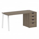 Home Office Стол письменный VR.SP-3-158.4.A Вяз/Белый металл 1580*720*750