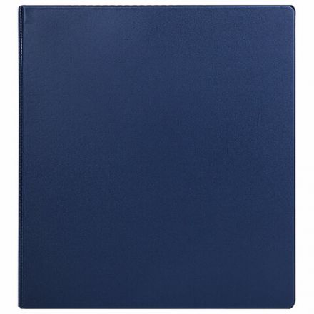 Папка на 4 кольцах, ПРОЧНАЯ, картон/ПВХ, BRAUBERG "Office", СИНЯЯ, 40 мм, до 250 листов, 271848