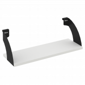 Навесные полки. Кронштейны+ЛДСП полка 600мм MAN-41-6 Белый бриллиант/Чёрный металл 600*220*200 Навесные полки. Кронштейны+ЛДСП полка 600мм MAN-41-6 Белый бриллиант/Чёрный металл 600*220*200