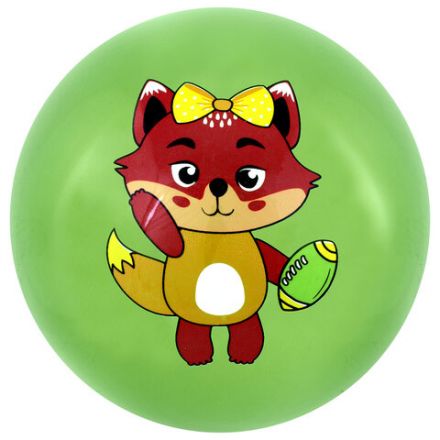 Мяч детский надувной "Зверята", 25 см, ПВХ, ассорти, 6 цветов, JOLLY JOT (ДЖОЛЛИ ДЖОТ), 666121