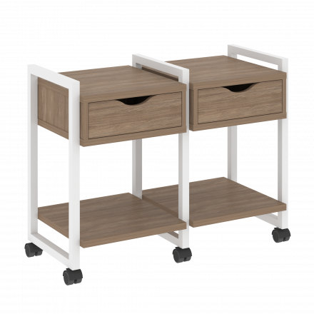 Loft Тумба на колесных опорах наборная. Вариант №1 VR.L-TN-1.K Дуб аризона/Белый металл 970*460*767 Loft Тумба на колесных опорах наборная. Вариант №1 VR.L-TN-1.K Дуб аризона/Белый металл 970*460*767