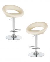 Набор 2 шт Стул барный DOBRIN MIRA, кремовый