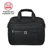 Сумка портфель BRAUBERG CONTROL с отделением для ноутбука 15-16", 2 отделения, черная, 31х41х15 см, 240508