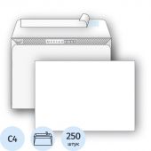 Конверт OfficePost C4 90 г/кв.м белый стрип с внутренней запечаткой (250 штук в упаковке)