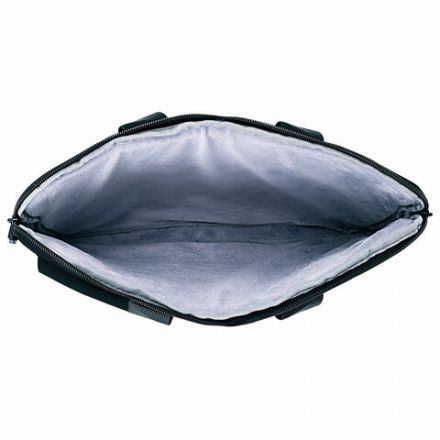 Сумка портфель HEIKKI NOVATION (ХЕЙКИ) с отделением для ноутбука 13-14", багажная лента, черная, 28х38х3 см, 272594