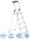 Стремянка HAILO L60 5 ступенек Н=280см с лотком, алюм (8160-507)