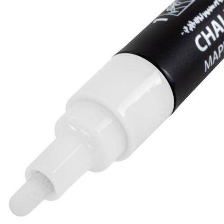 Маркер меловой CHALK LIQUID MARKER, БЕЛЫЙ, 3 мм, стираемый, BRAUBERG "CHALK", 152585