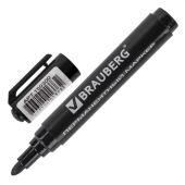 Маркер перманентный BRAUBERG "Classic", ЧЕРНЫЙ, круглый наконечник, 3 мм, с клипом, 150300 Маркер перманентный BRAUBERG "Classic", ЧЕРНЫЙ, круглый наконечник, 3 мм, с клипом, 150300