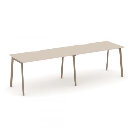 Estetica Рабочая станция на 2 места ES.RS-2.3-VP Капучино/Латте металл 2760*730*750