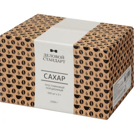 Сахар порционный в стиках Деловой стандарт тростниковый 5гр (500 шт/уп.)