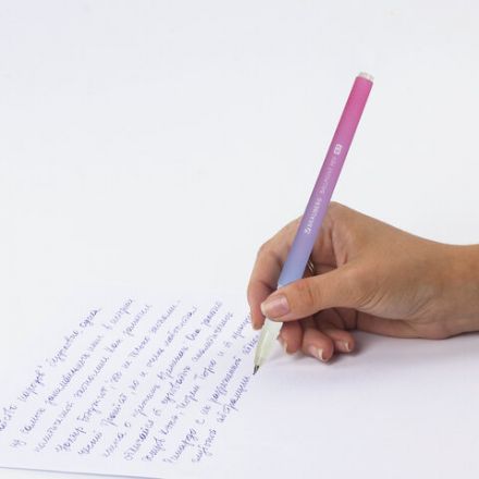 Ручка шариковая BRAUBERG SOFT TOUCH GRIP "GRADE PASTEL", СИНЯЯ, мягкое покрытие, ассорти, узел 0,7 мм, 143711