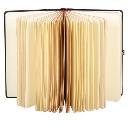 Скетчбук, слоновая кость 140 г/м2 130х210 мм, 80 л., КОЖЗАМ, застежка металл, BRAUBERG ART CLASSIC, "Inspiration", под кожу, черный, 116464