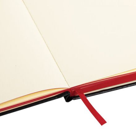 Скетчбук, слоновая кость 140 г/м2 130х210 мм, 80 л., КОЖЗАМ, застежка металл, BRAUBERG ART CLASSIC, "Inspiration", под кожу, черный, 116464