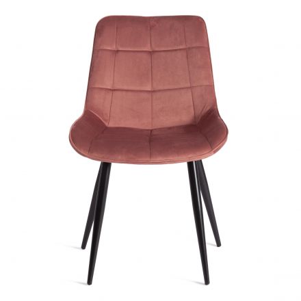 Стул ABRUZZO ( mod. 8060 ) металл/велюр, 54 х 62 х 83 см, коралловый (HLR 44)/черный