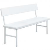 Банкетка MEG_со спинкой НУМЛ-МСК БЛ (код МСК-208) обивка белая Банкетка MEG_со спинкой НУМЛ-МСК БЛ (код МСК-208) обивка белая