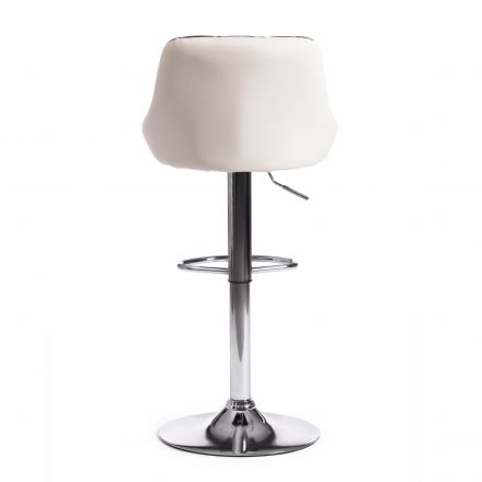 Стул барный MESSY (mod. KY704C) металл/экокожа, 47*48*84-105 см, черный/белый/хром