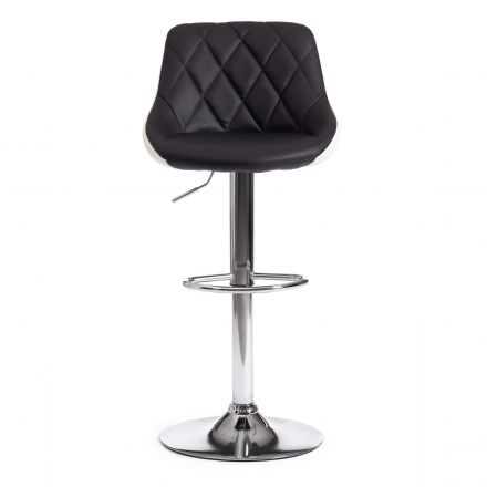 Стул барный MESSY (mod. KY704C) металл/экокожа, 47*48*84-105 см, черный/белый/хром