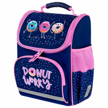 Ранец ПИФАГОР BASIC, 1 отделение, 3 кармана, эргономичная спинка, "Comic donuts", 35х28х18 см, 273137