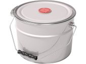 Ведро металл 10л. с крышкой и обручем, с крышкой берикап 57мм цв. белый Ведро металл 10л. с крышкой и обручем, с крышкой берикап 57мм цв. белый