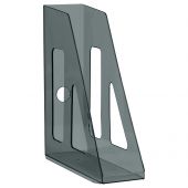 Лоток для бумаг вертикальный СТАММ "Актив", тонированный черный, ширина 70мм Лоток для бумаг вертикальный СТАММ "Актив", тонированный черный, ширина 70мм