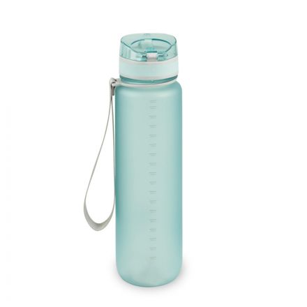 Бутылка для воды тритановая 1000 мл,голубая матовая,с ситечком,720-1000-CNM