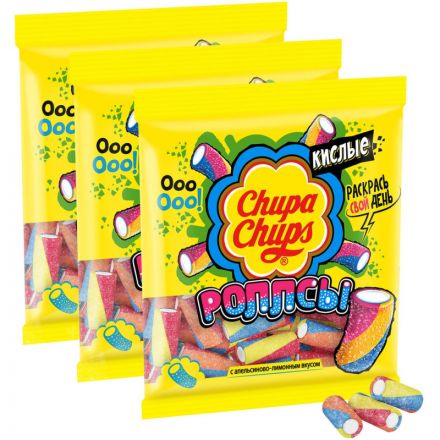 Мармелад Chupa Chups Роллсы, 150гx3шт/уп
