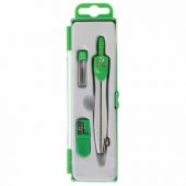 Готовальня BRAUBERG "Klasse", 3 предмета: циркуль 115 мм, грифель, точилка, пенал с подвесом, 210328