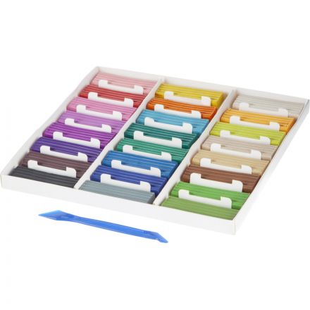 Пластилин №1 School ColorPics набор 24 цв, 480г, со стеком, картон