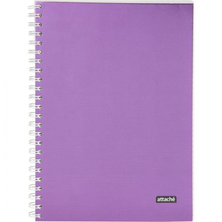 Бизнес-тетрадь А5 96л Attache Metallic Фиолет клетка, греб, картон, фольга Бизнес-тетрадь А5 96л Attache Metallic Фиолет клетка, греб, картон, фольга