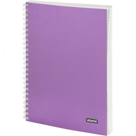 Бизнес-тетрадь А5 96л Attache Metallic Фиолет клетка, греб, картон, фольга Бизнес-тетрадь А5 96л Attache Metallic Фиолет клетка, греб, картон, фольга