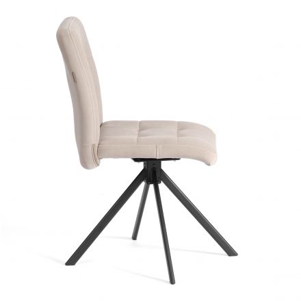 Стул обеденный Medeo поворотный механизм 360, велюр, бежевый, 7 Стул обеденный Medeo поворотный механизм 360, велюр, бежевый, 7