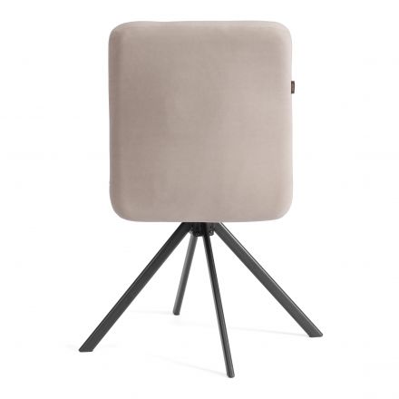 Стул обеденный Medeo поворотный механизм 360, велюр, бежевый, 7 Стул обеденный Medeo поворотный механизм 360, велюр, бежевый, 7