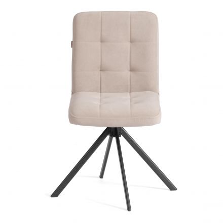 Стул обеденный Medeo поворотный механизм 360, велюр, бежевый, 7 Стул обеденный Medeo поворотный механизм 360, велюр, бежевый, 7