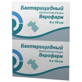 Лейкопластырь бактерицидный ВЕРОФАРМ, полоска 6х10 см, тканевая основа, 20024106 Лейкопластырь бактерицидный ВЕРОФАРМ, полоска 6х10 см, тканевая основа, 20024106
