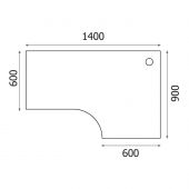 Стол эргономичный Этюд Т20.12 (668,669) правый орех 1400