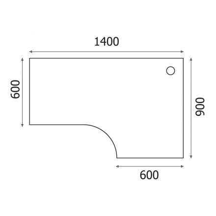Стол эргономичный Этюд Т20.12 (668,669) правый орех 1400