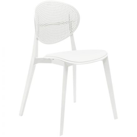 Стул для столовых SHT-S111-P белый/белый