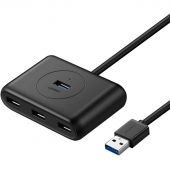 Разветвитель USB UGREEN CR113 (40850) USB 3.0 Hub with USB-C Port/1м/черный Разветвитель USB UGREEN CR113 (40850) USB 3.0 Hub with USB-C Port/1м/черный