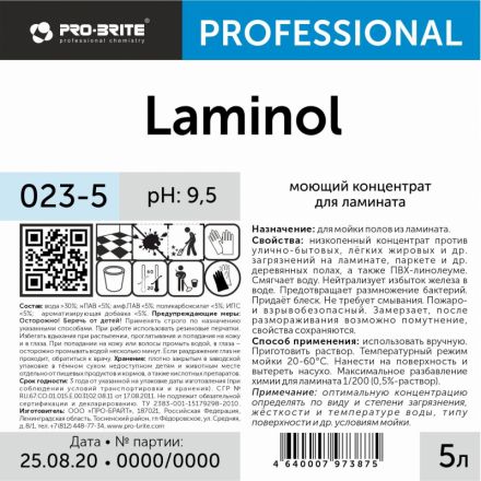Профхим д/руч.мытья пола щел д/ламината Pro-Brite/Laminol,5л Профхим д/руч.мытья пола щел д/ламината Pro-Brite/Laminol,5л