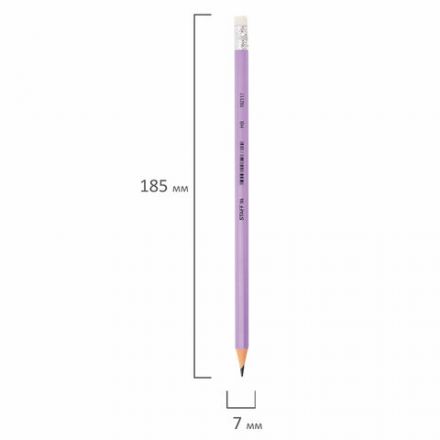 Карандаш чернографитный с ластиком STAFF EVERYDAY BLP-CLR, 1 шт., НВ, цвет корпуса ассорти, 182117 Карандаш чернографитный с ластиком STAFF EVERYDAY BLP-CLR, 1 шт., НВ, цвет корпуса ассорти, 182117