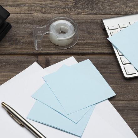 Блок для записей Attache 90x90x50 голубой 80г